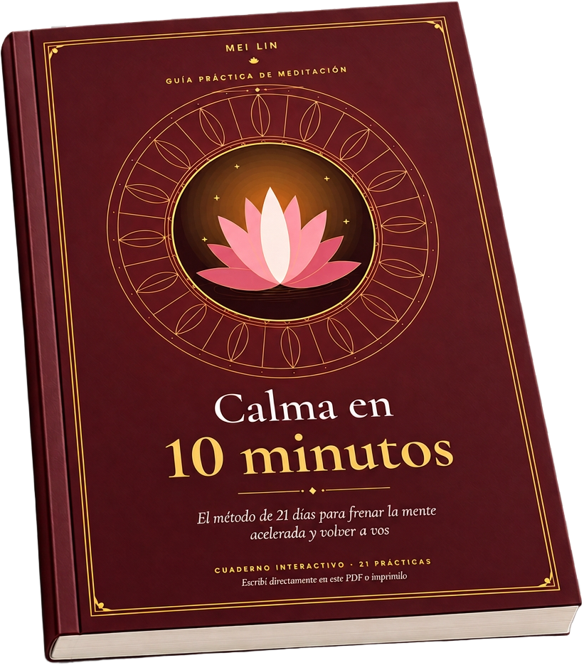 Mockup del cuaderno interactivo Calma en 10 minutos